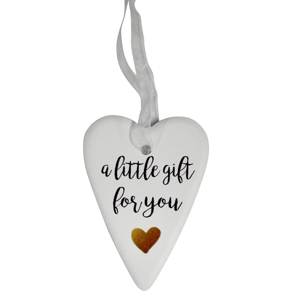 4PK LVD Ceramic/Leather 8cm Hanging Gift Bee Heart Home Decorative Ornament