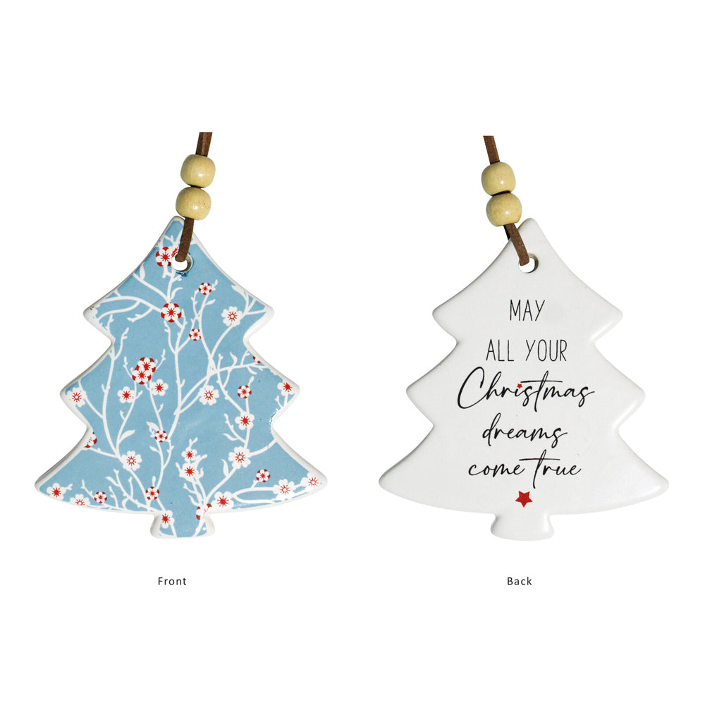 12PK LVD 8x9cm Ceramic Tree Blossom Christmas Dreams Home Decor