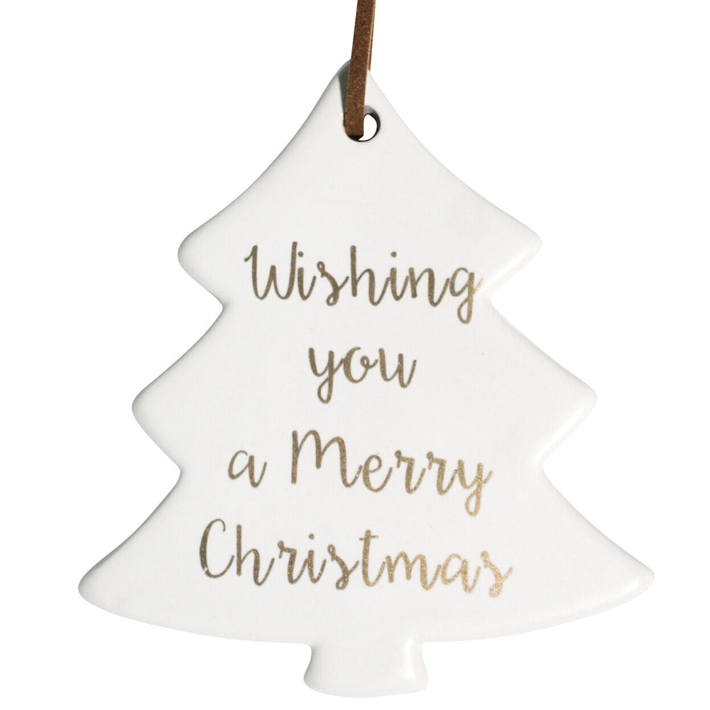 12PK LVD 8x9cm Ceramic Tree Floral Home Christmas Decor - Green