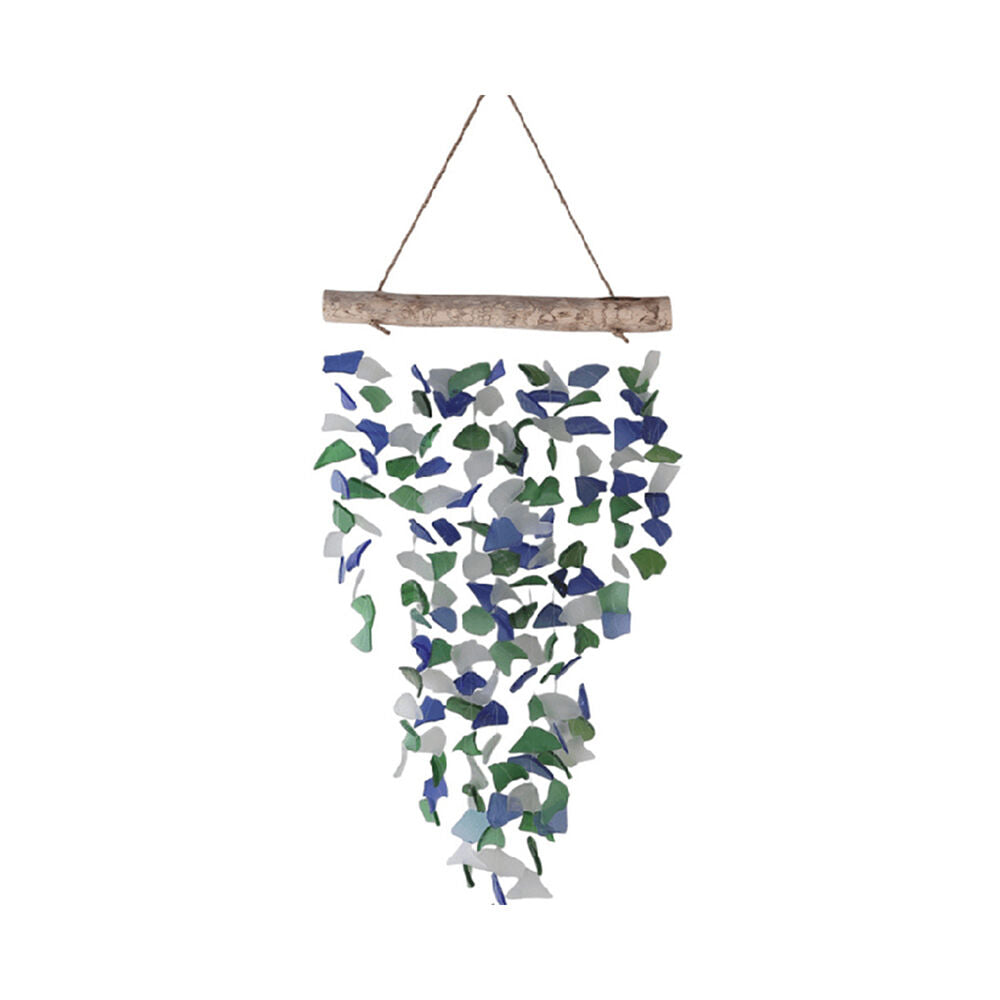 Darlin Seaglass & Driftwood Mobile Chime Outdoor Decor 89x32cm Green/Blue