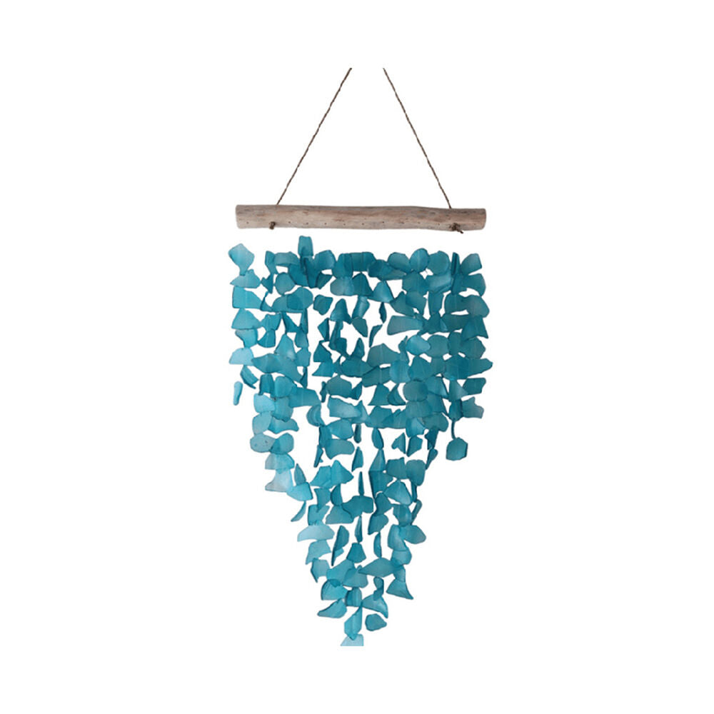 Darlin Seaglass & Driftwood Mobile Chime Outdoor Decor 89x32cm Aqua