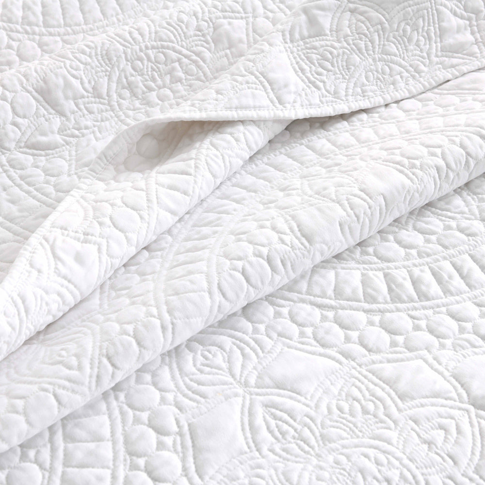 Renee Taylor Asher Jacquard 65x65cm Euro Pillowcase - White