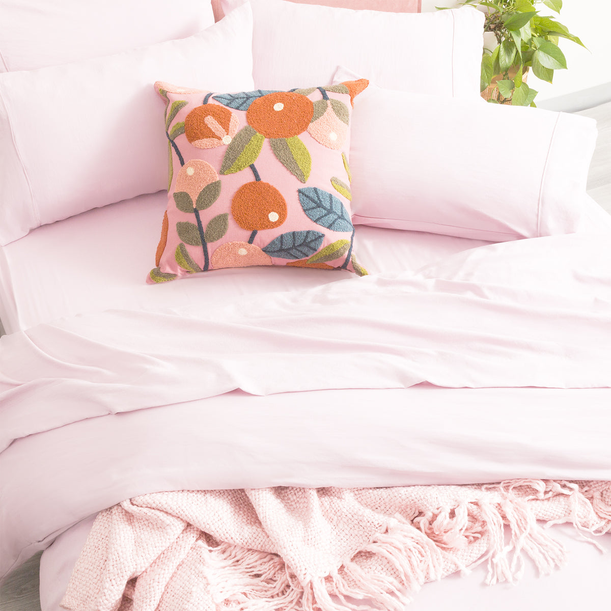 Ddecor Home Ultra Plush Microfiber Queen Quilt Cover Set VNT Washed Lilac
