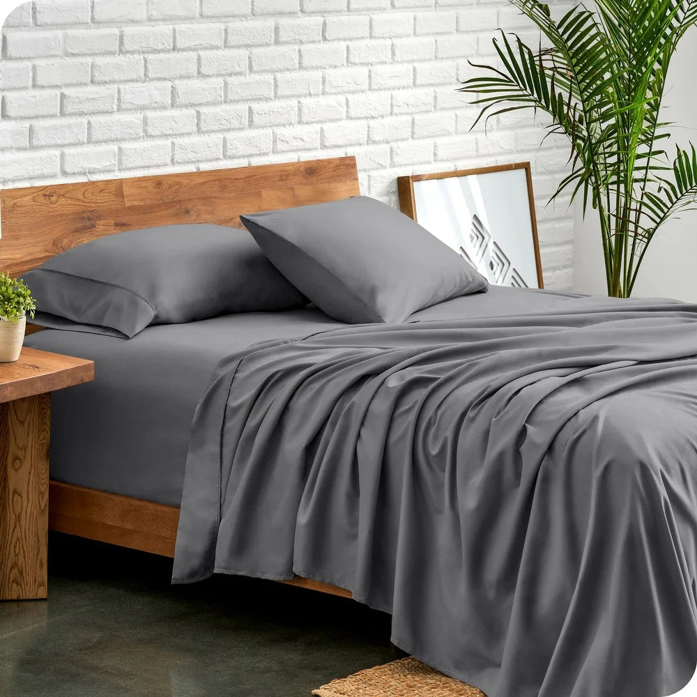 Ddecor Home 1500TC Premium Cotton Blend Sheet Set Granite