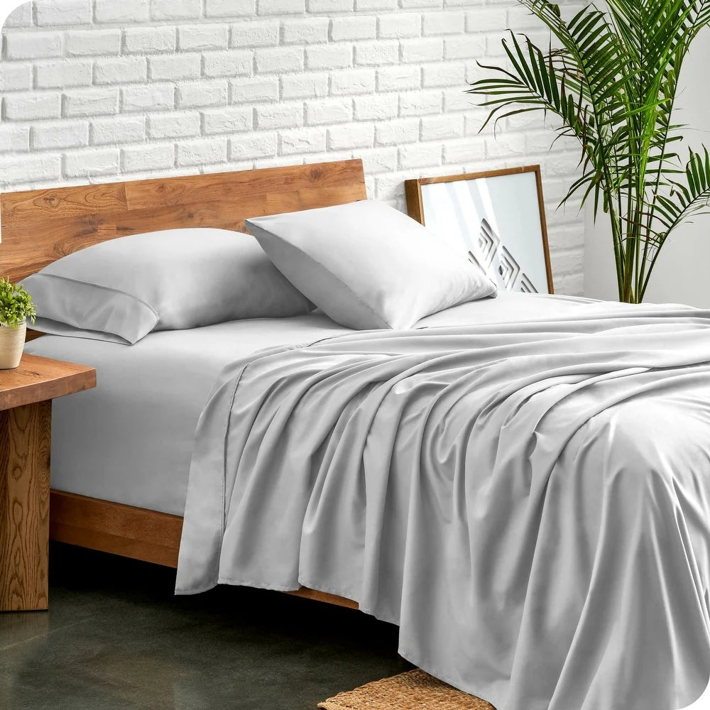 Ddecor Home 1500TC Premium Cotton Blend Sheet Set Silver