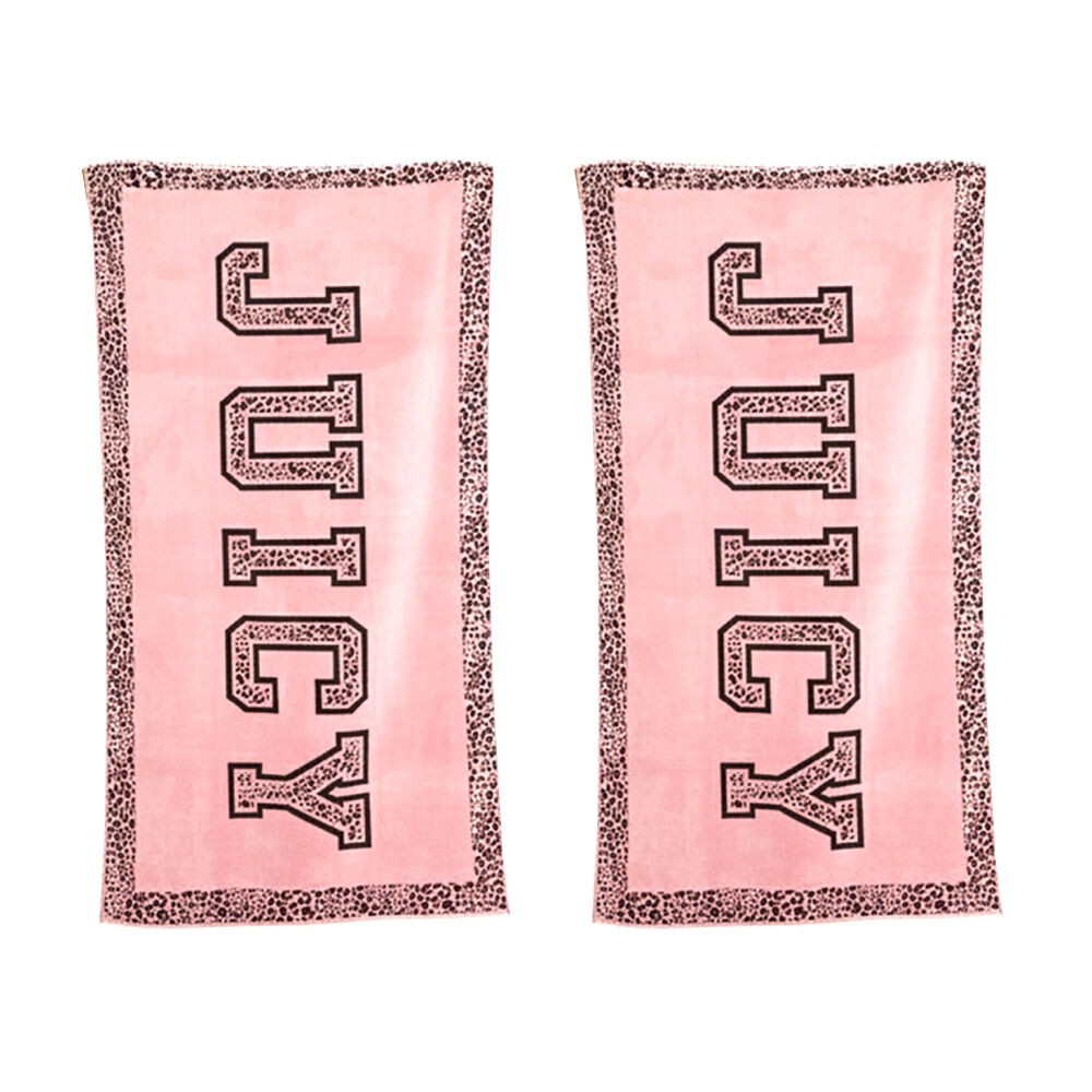 2pc Renee Taylor Jacquard Velour Large Beach Towel 100x180cm Juicy Couture