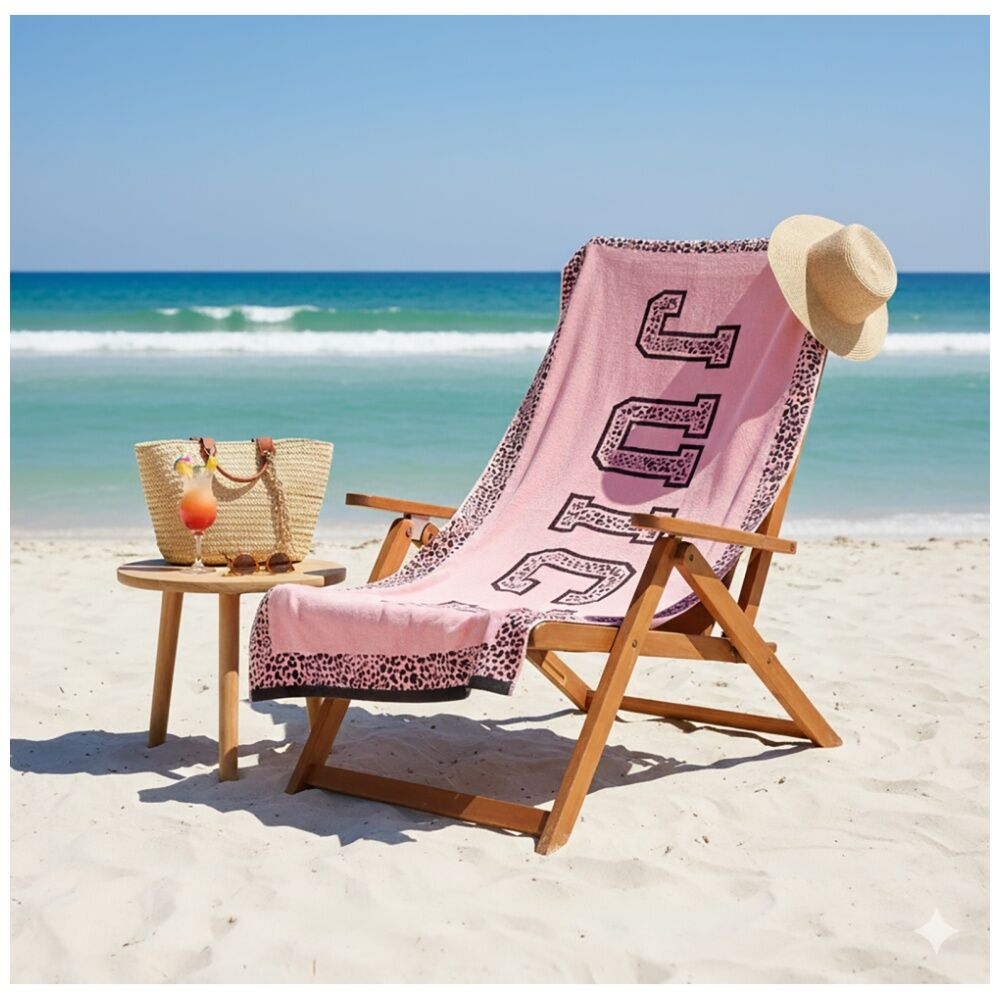 2pc Renee Taylor Jacquard Velour Large Beach Towel 100x180cm Juicy Couture