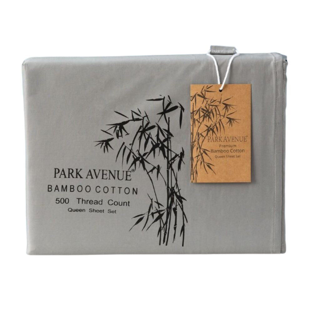 Park Avenue Split 500TC Bamboo Cotton Sheet Set Charcoal