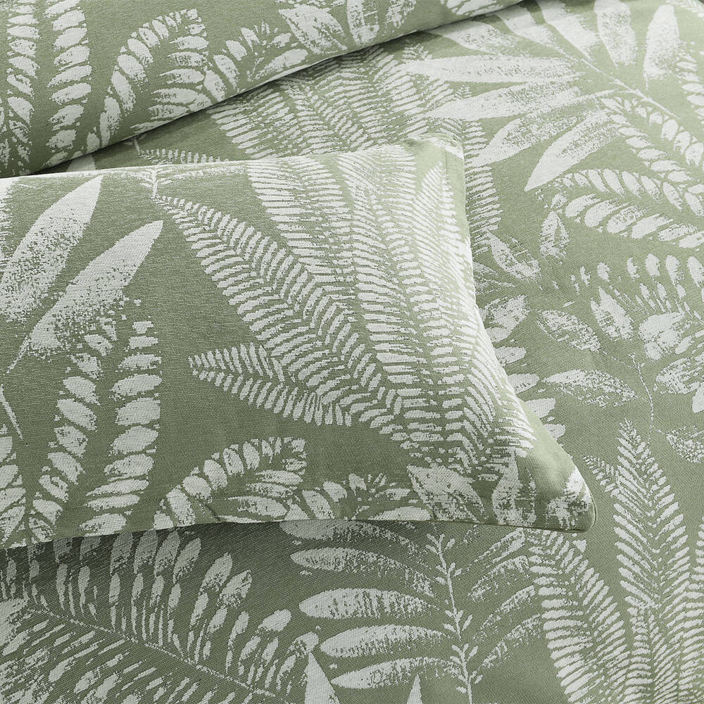 Renee Taylor Lansfield Jacquard Euro Pillowcase Square 65x65cm Sage