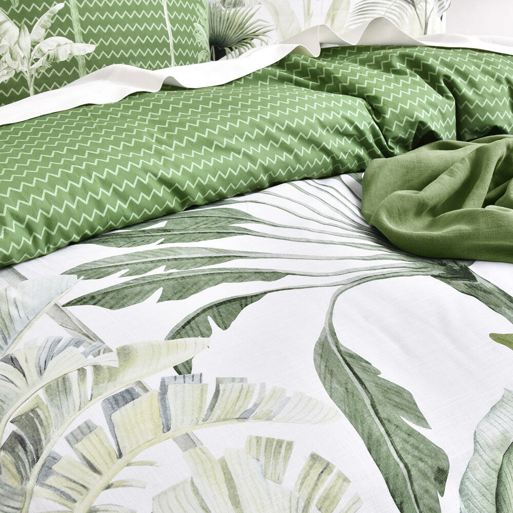 Renee Taylor 300 TC Cotton Reversible Euro Pillowcase Noosa Palm