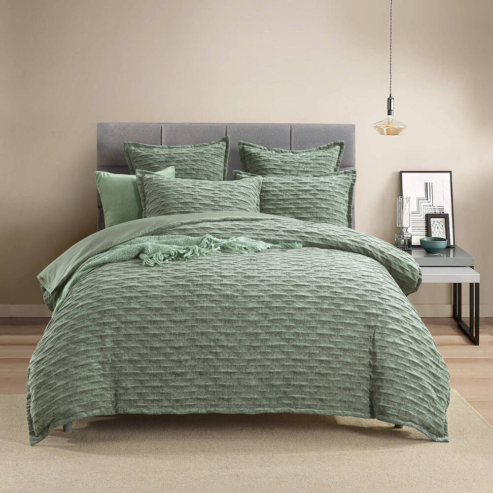 Renee Taylor Harper Jacquard Quilt Cover/Pillowcase Set Juniper