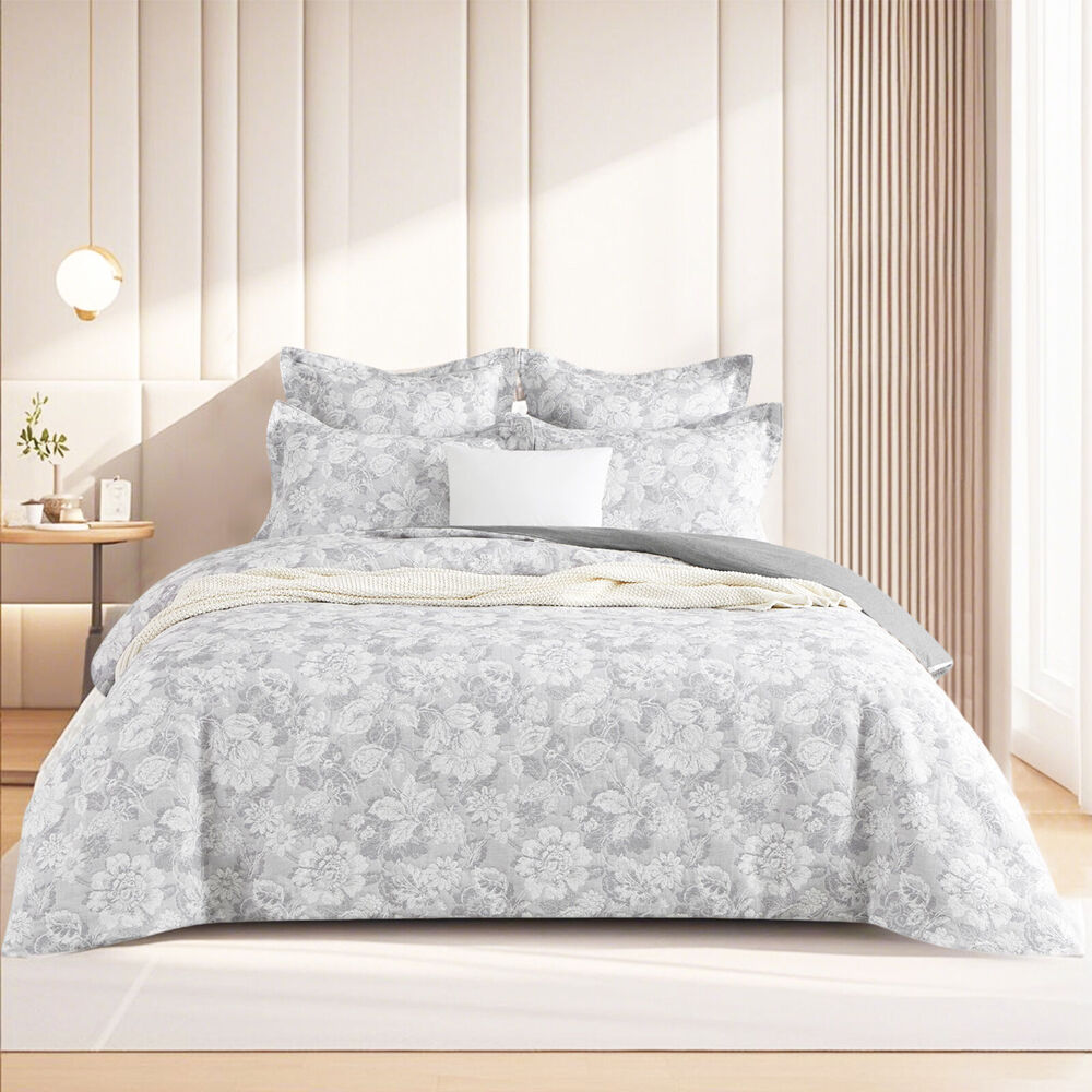 Renee Taylor Sigma Jacquard European Square Pillowcase 65x65cm Charcoal