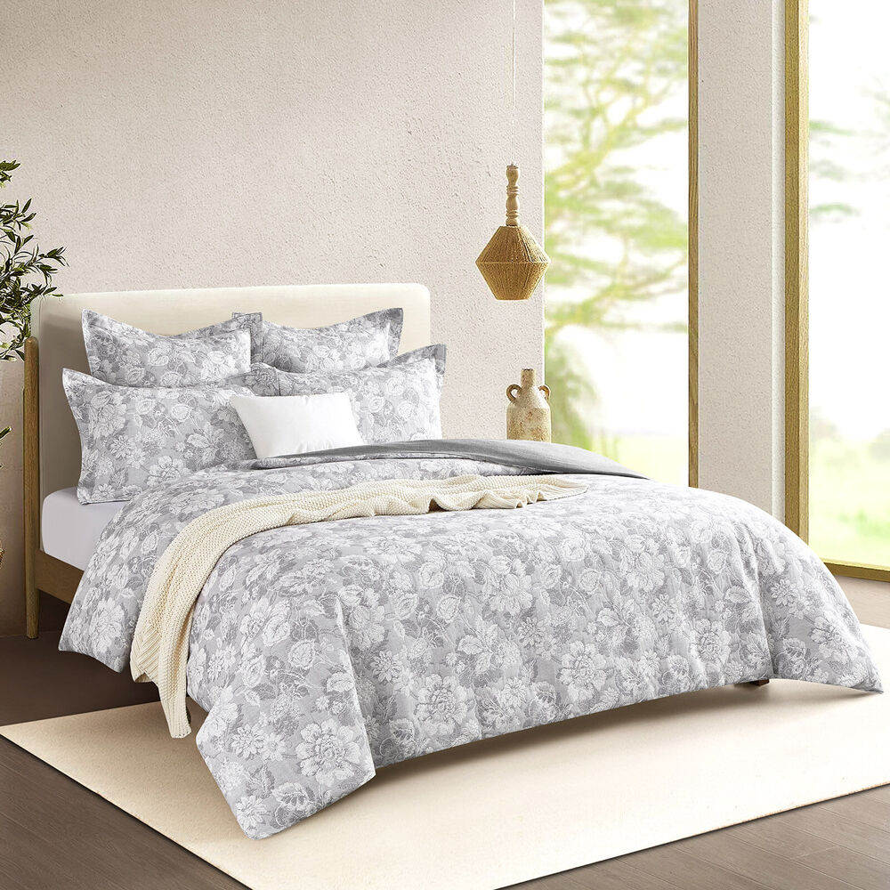 Renee Taylor Sigma Jacquard European Square Pillowcase 65x65cm Charcoal