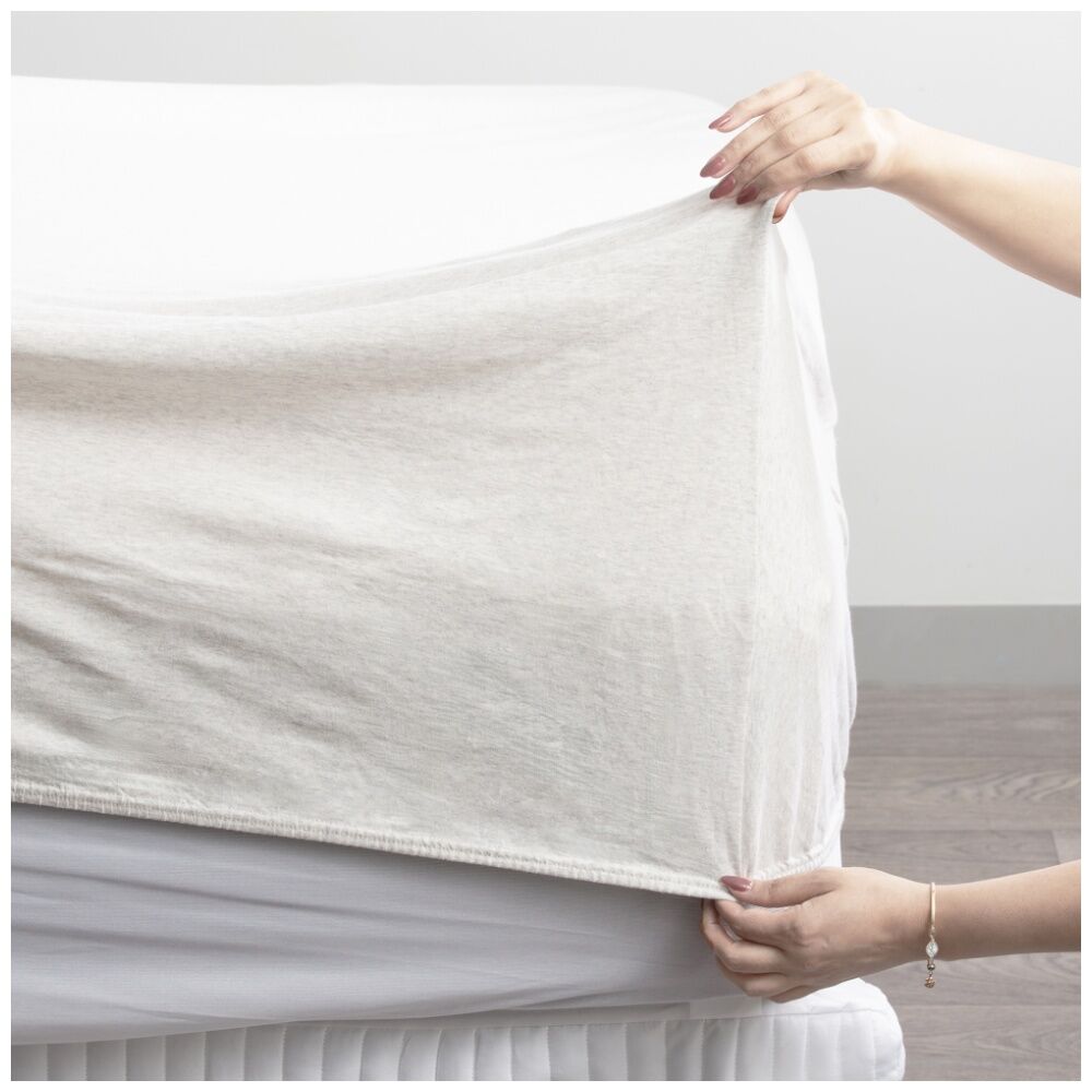 Renee Taylor Comfort T’s Organic Cotton Jersey Sheet Set Ecru