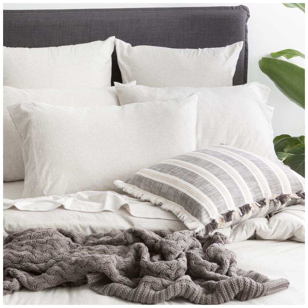 2PK Renee Taylor Comfort T’s Organic Cotton Jersey European Pillowcase Ecru