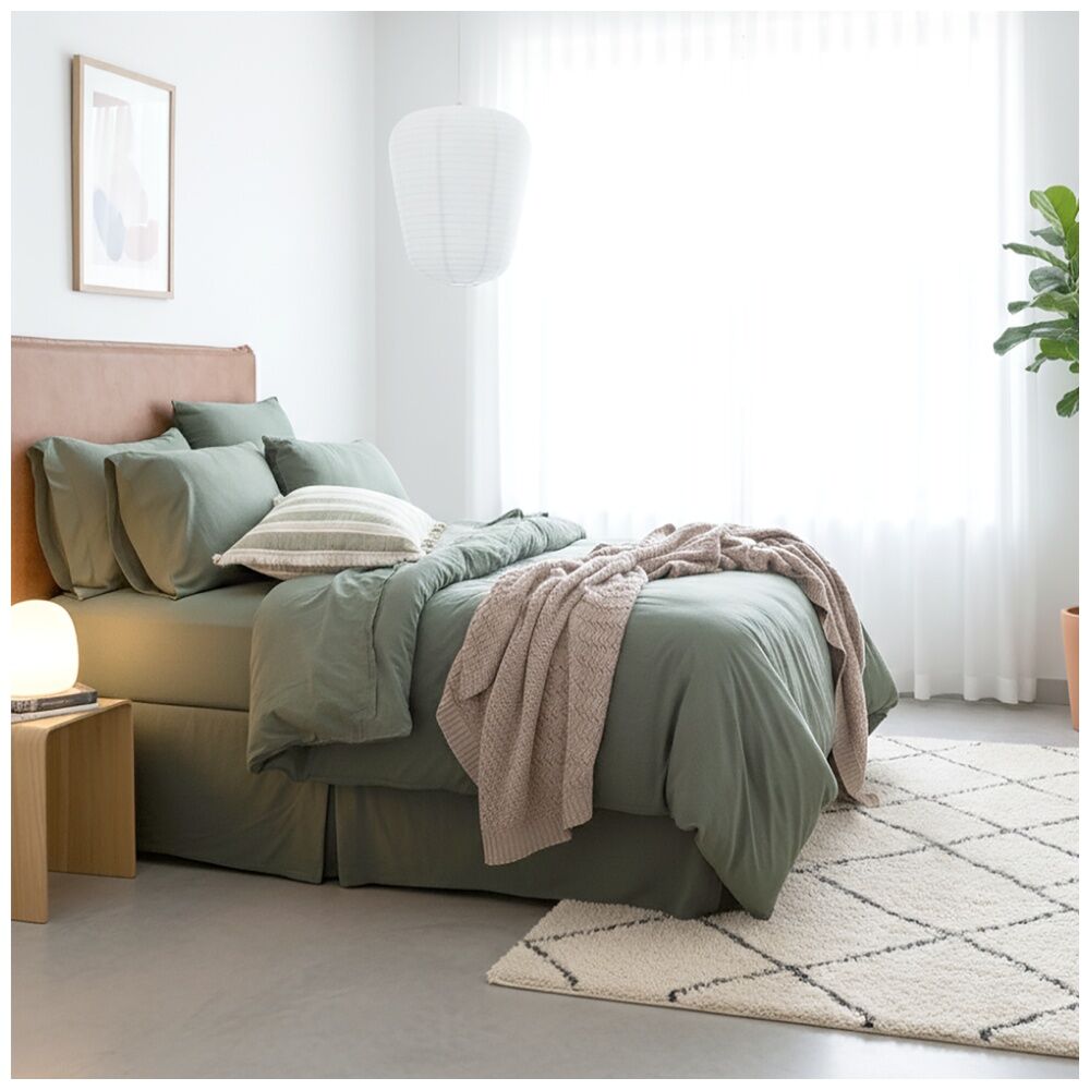 4PK Renee Taylor Comfort T’s Organic Cotton Jersey European Pillowcase Olive