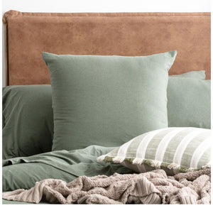 4PK Renee Taylor Comfort T’s Organic Cotton Jersey European Pillowcase Olive
