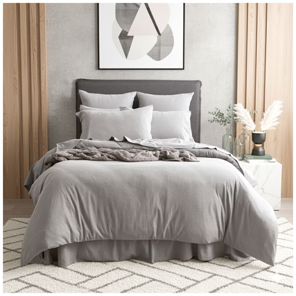 2PK Renee Taylor Comfort T’s Organic Cotton Jersey European Pillowcase Charcoal
