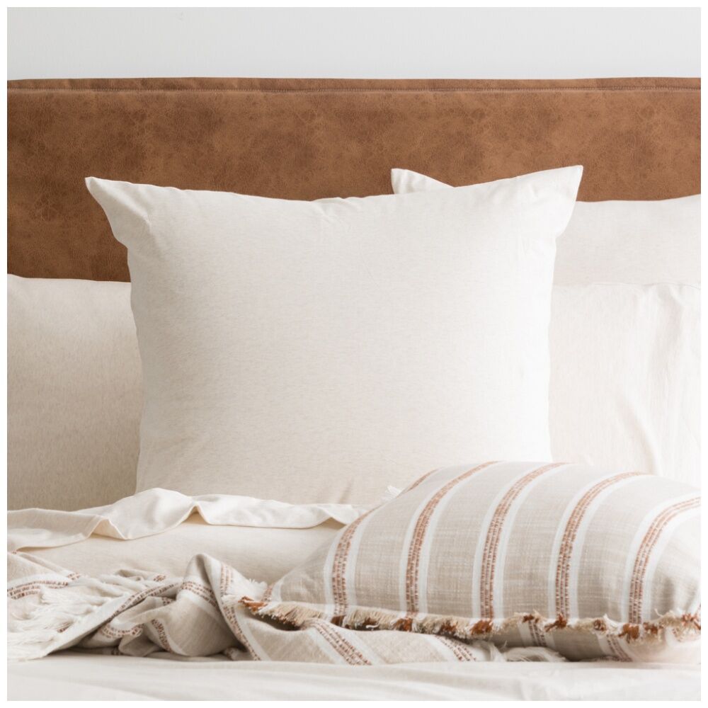 Renee Taylor Comfort T’s Organic Cotton Jersey European Pillowcase Oatmeal