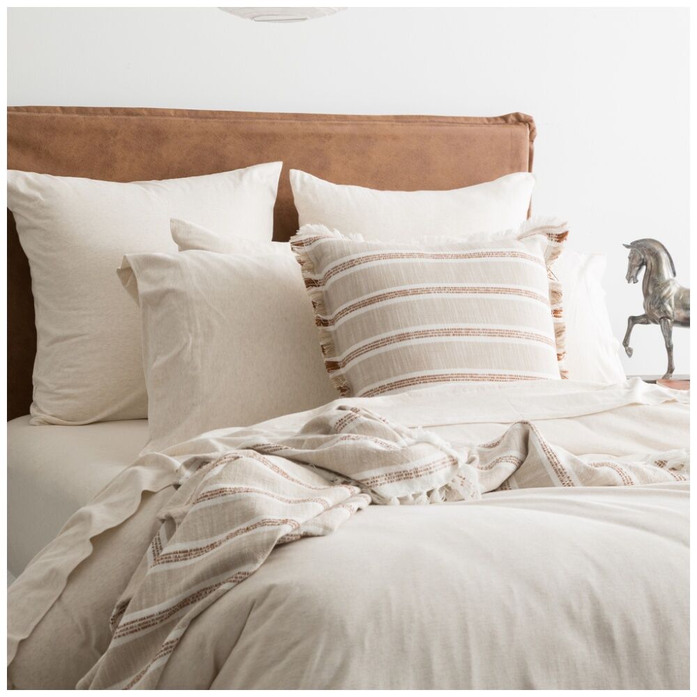 Renee Taylor Comfort T’s Organic Cotton Jersey European Pillowcase Oatmeal