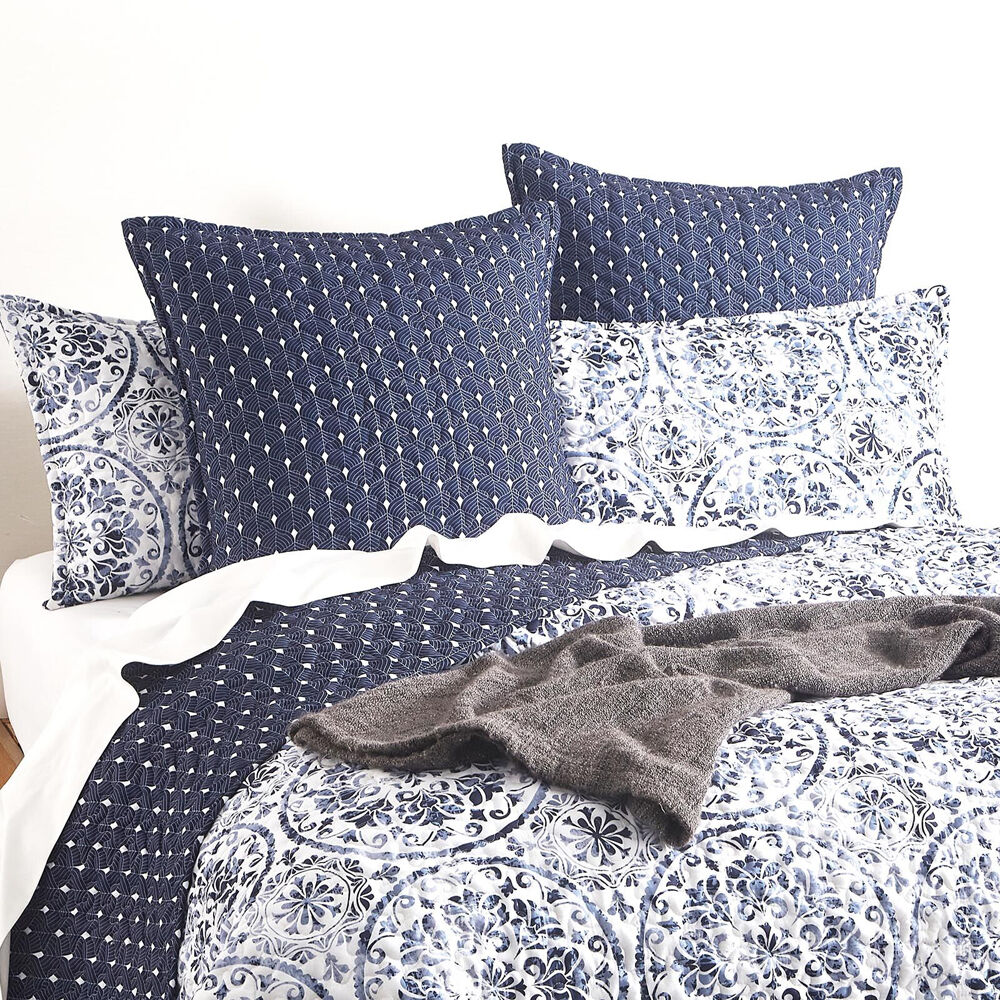 Renee Taylor Delos Quilted Reversible European Square Pillowcase 65x65cm