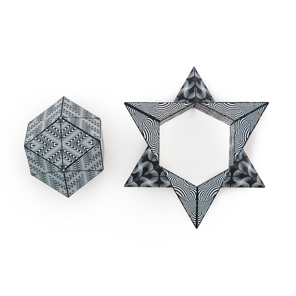 Shashibo Shape Shifting Magnetic Puzzle Cube 6.1cm - Black/White 8y+