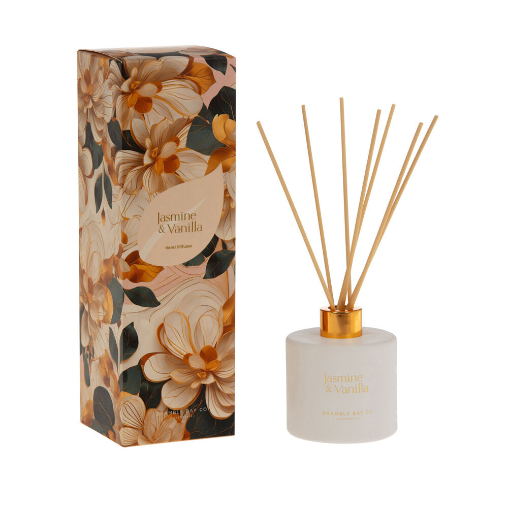 Bramble Bay Summer Blooms Jasmine & Vanilla Reed Diffuser Home Fragrance