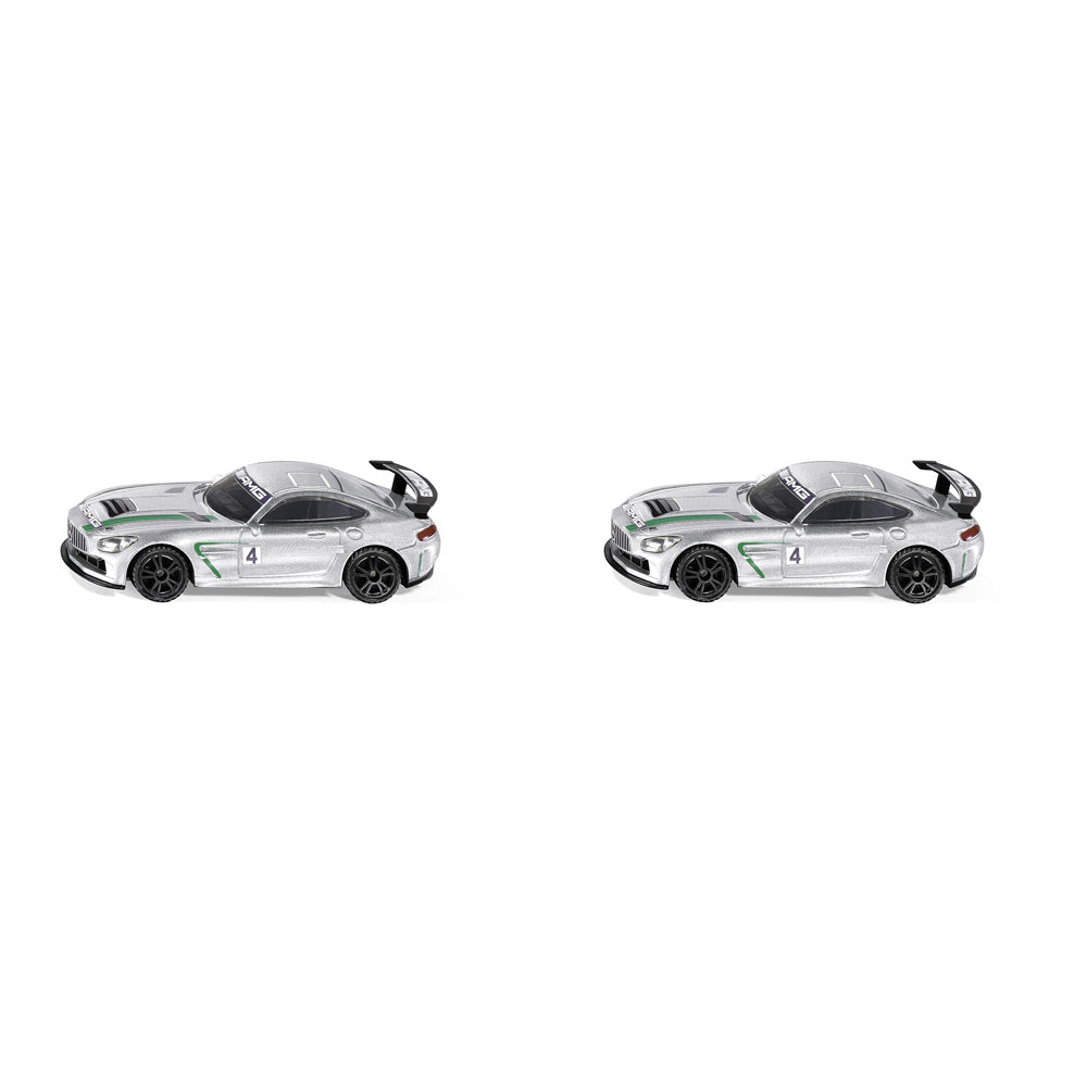 2PK Siku 1529 Mercedes-AMG GT4 Racing Car 80mm Kids Toy Silver 3y+