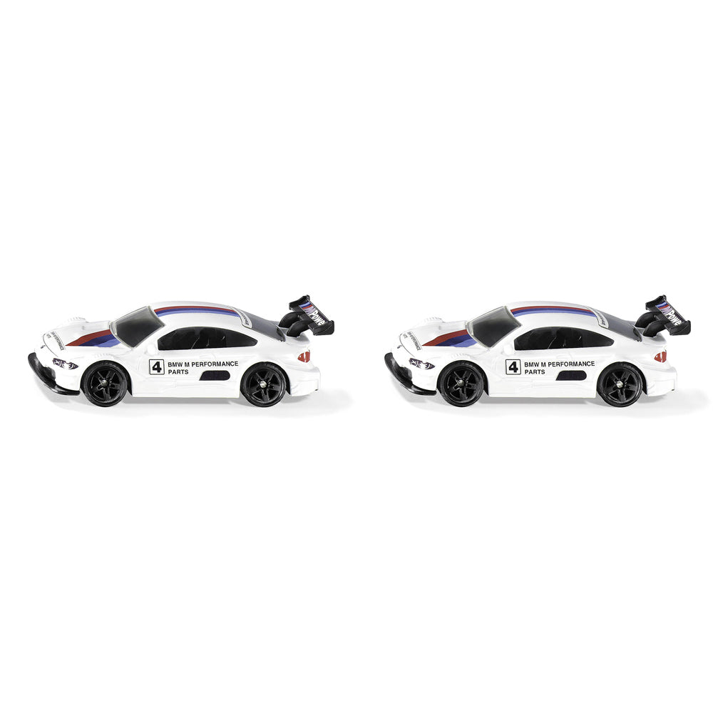 2PK Siku 1581 BMW M4 Racing 2016 Diecast Vehicle 80mm Toy White 3y+