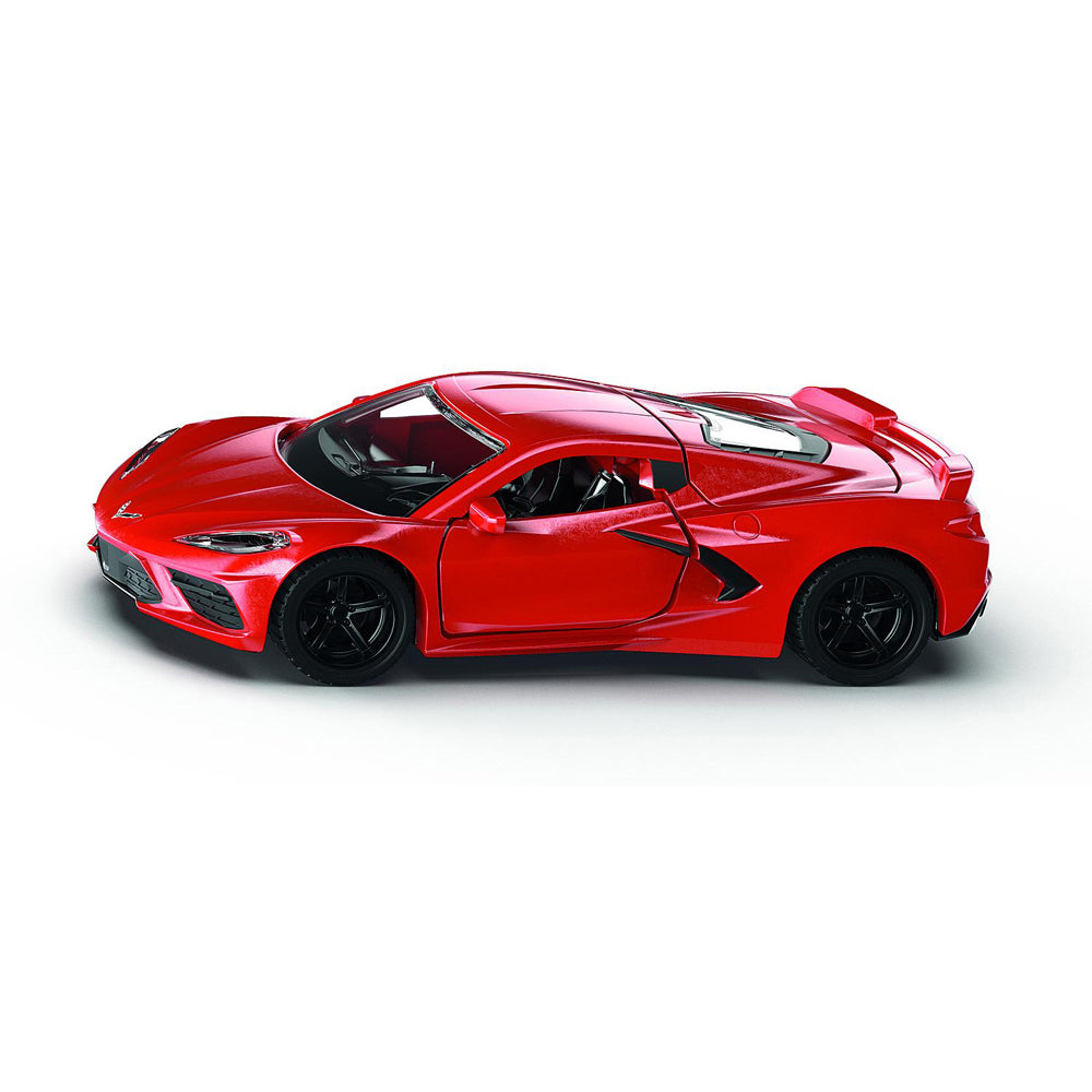 2PK Siku 2359 Chevrolet Corvette C8 Stingray 1:50 Sports Car 92mm Toy Red 3y+