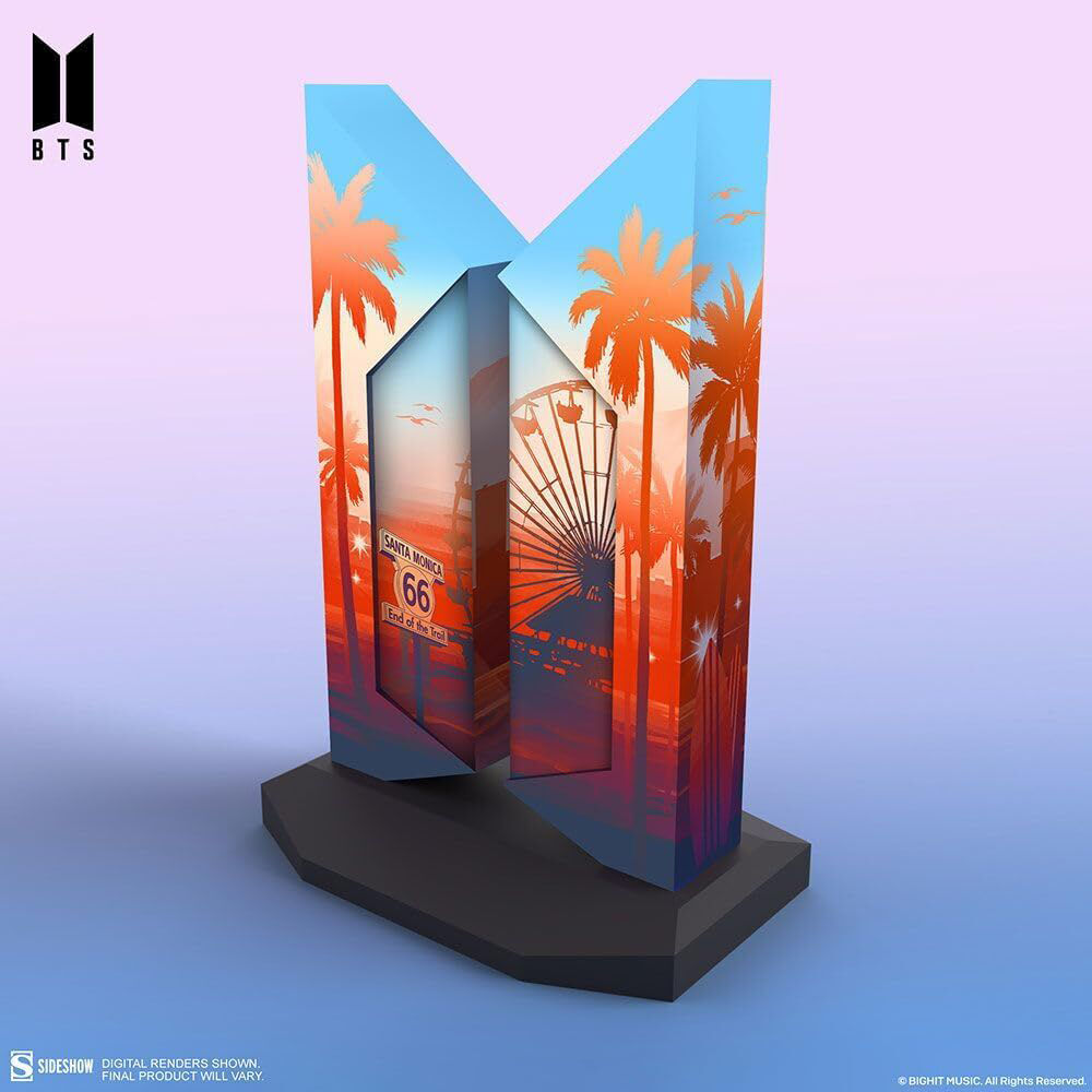 BTS Los Angeles Edition Logo Replica Figure Display 7x4.5in