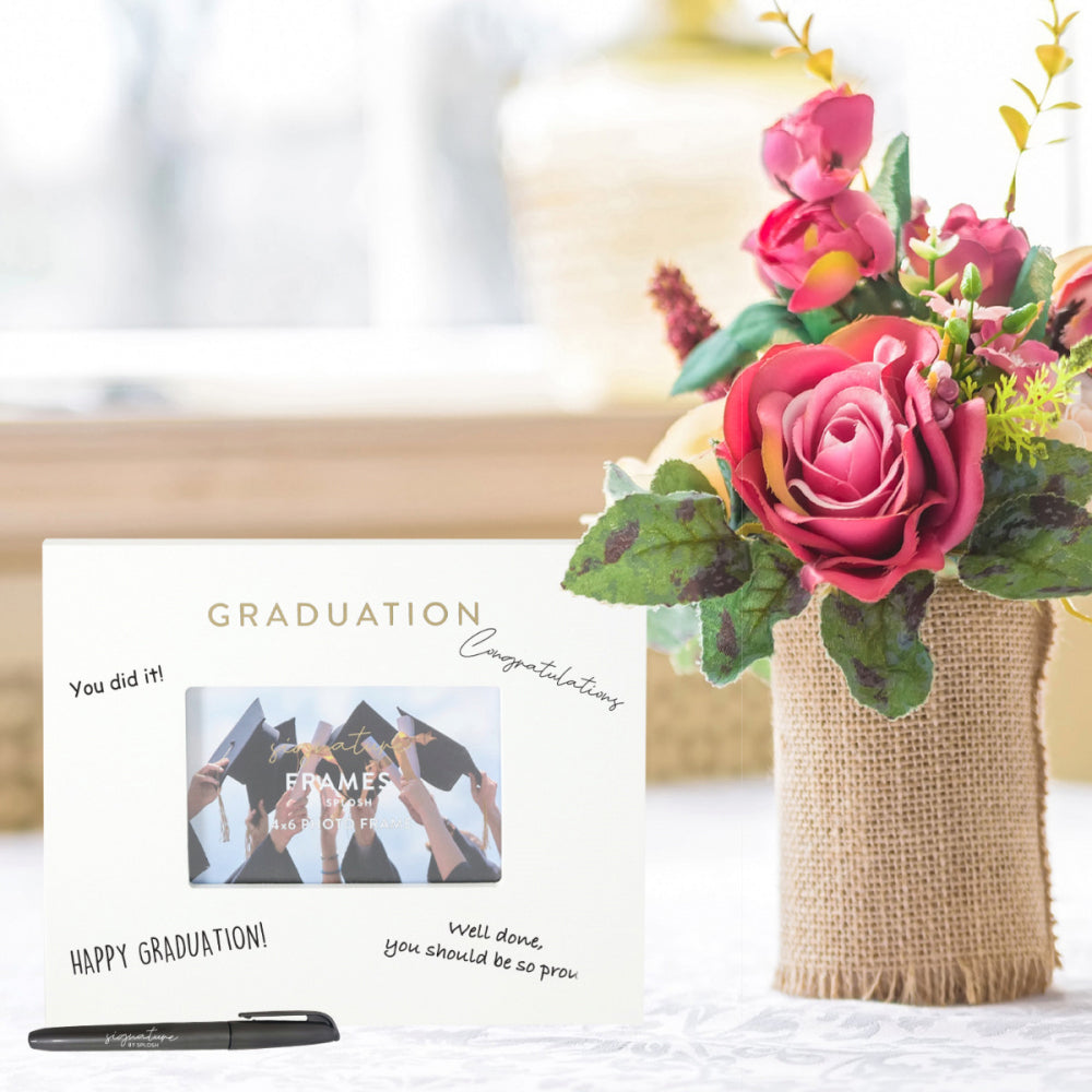 Splosh Graduation Signature Frame w/ Marker 27.5x23cm - White