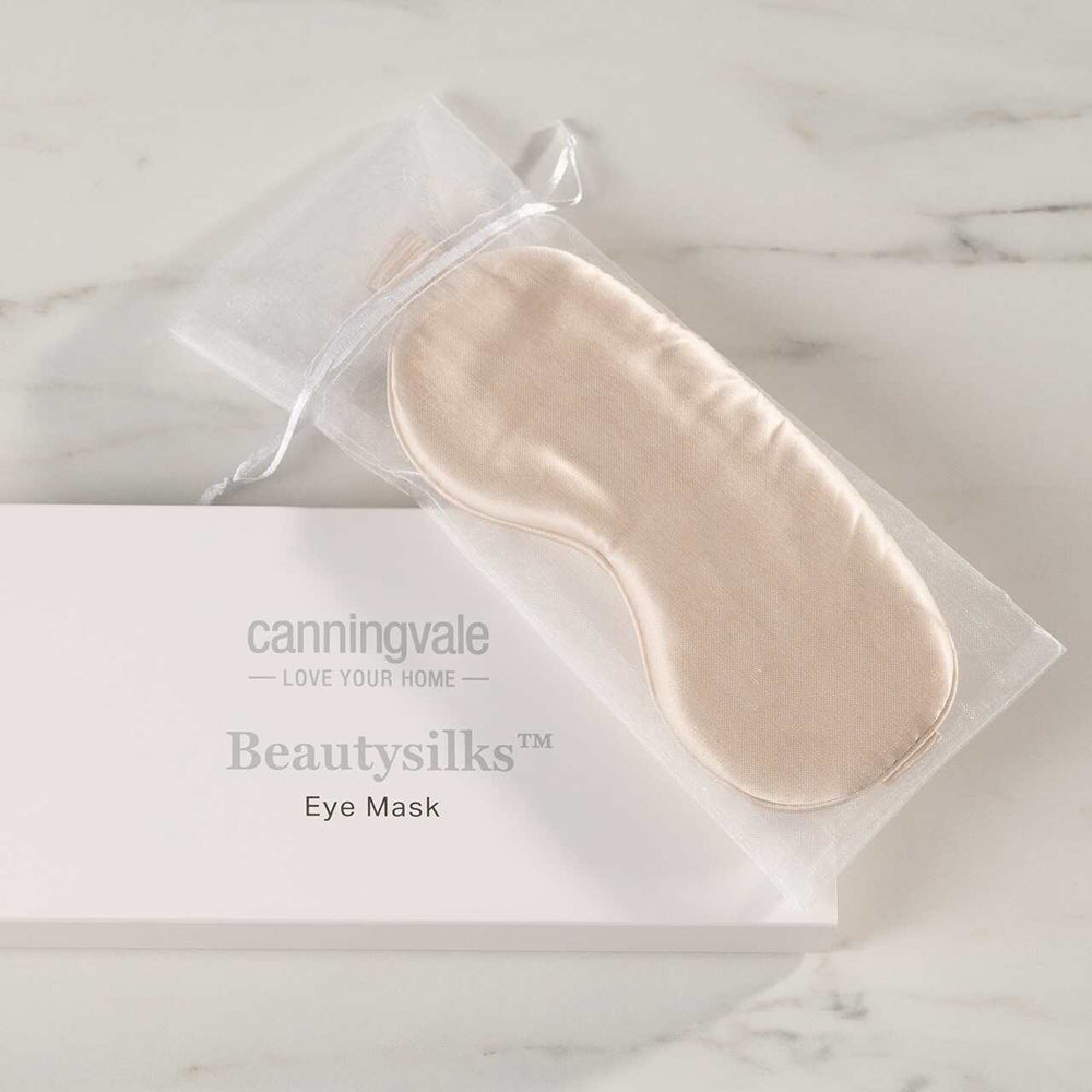 Canningvale Beautysilks Eye Mask Light-Blocking Sleep Aid - Champagne