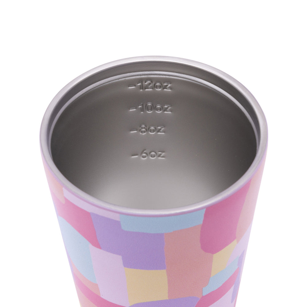 2PK Splosh Sip By Splosh Abstract S/Steel Coffee Cup 380ml