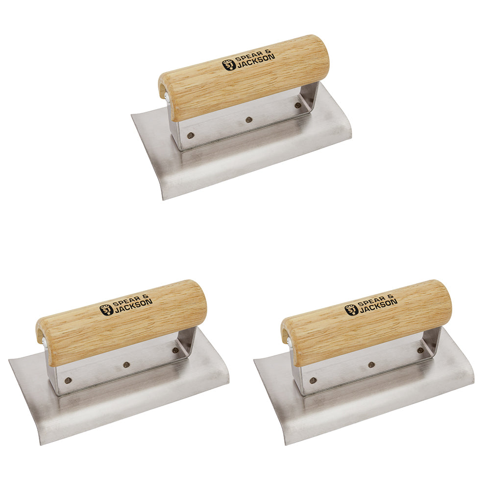 3PK Spear & Jackson S/Steel Cement Edger Timber Handle 150mm