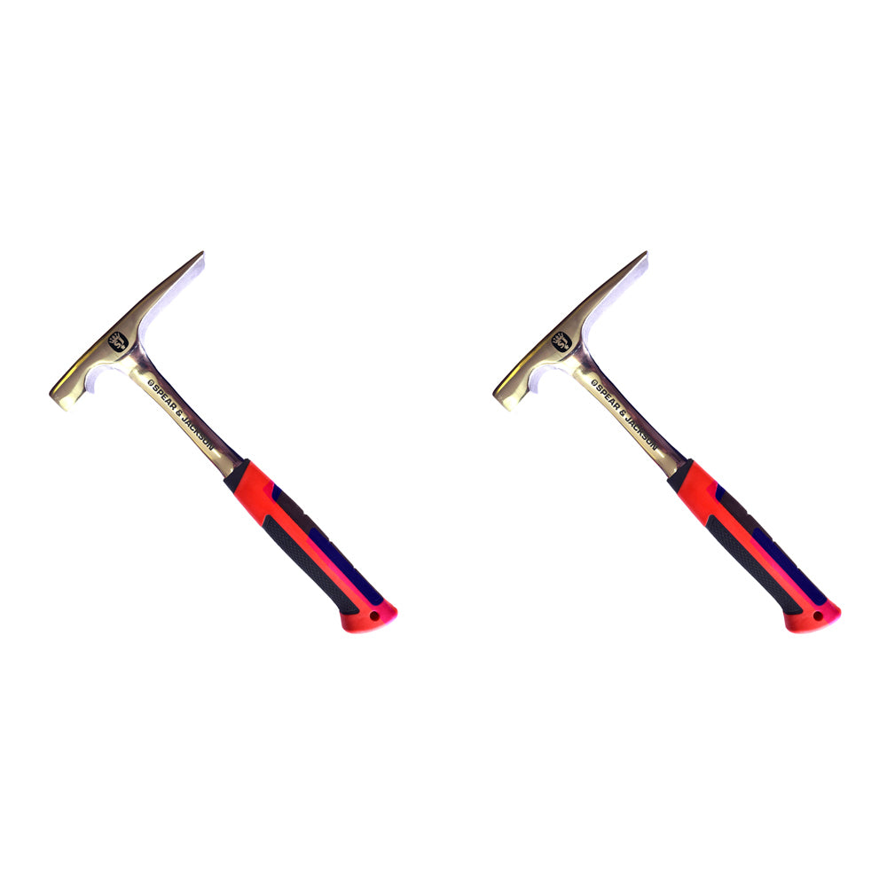 2PK Spear & Jackson Brick Hammer Steel Handle 24oz/680g