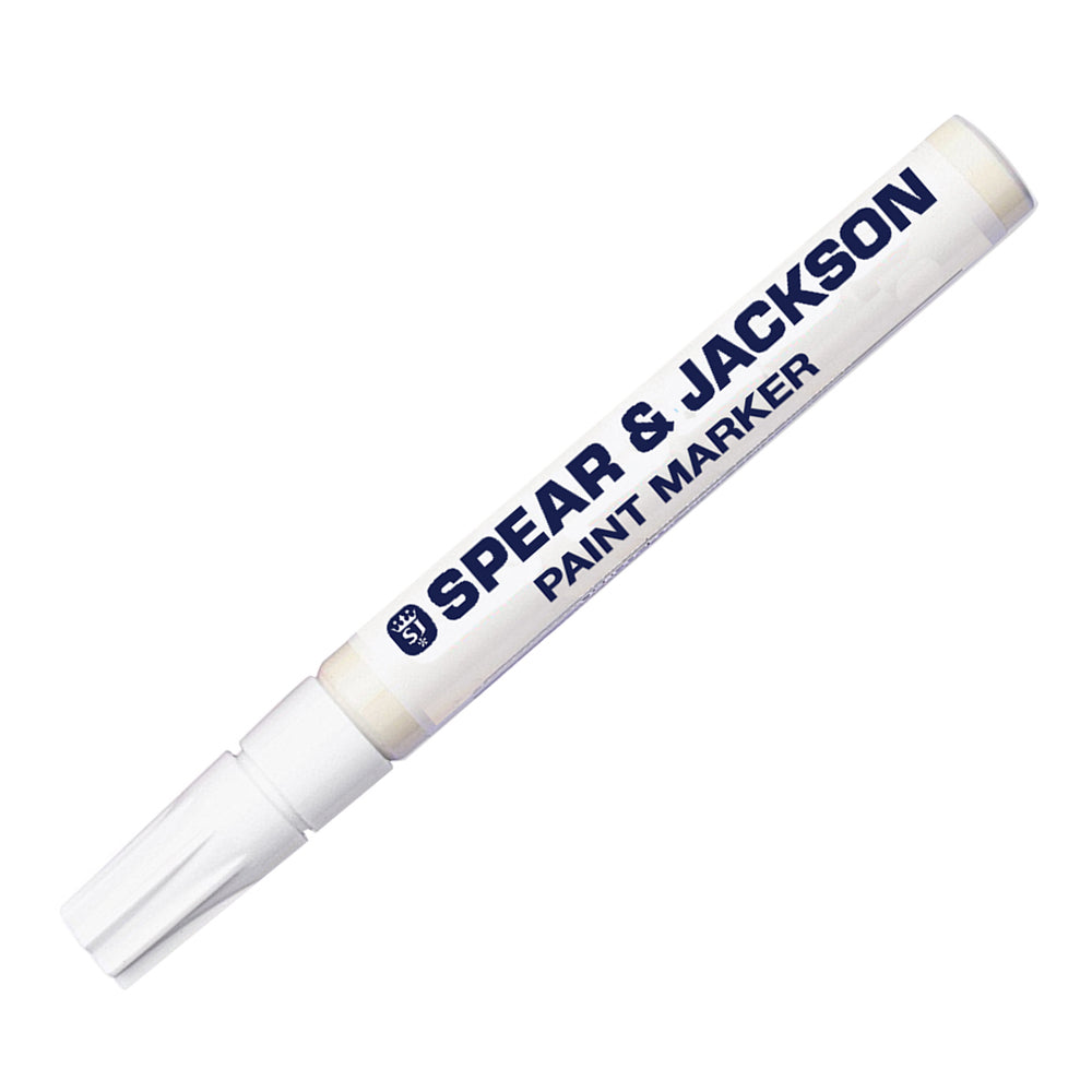 5PK Spear & Jackson Paint Marker 2mm Acrylic Tip - White