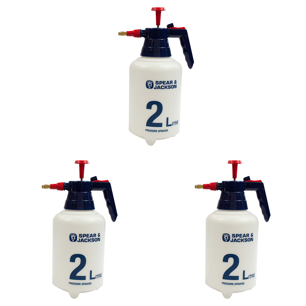 3PK Spear & Jackson Pressure Sprayer Brass Spray Nozzle - 2L