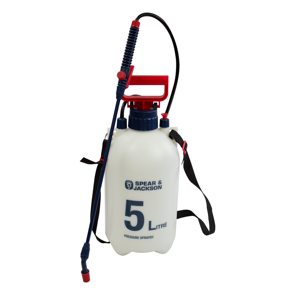 Spear & Jackson Garden 5L Pressure Sprayer Bottle - White
