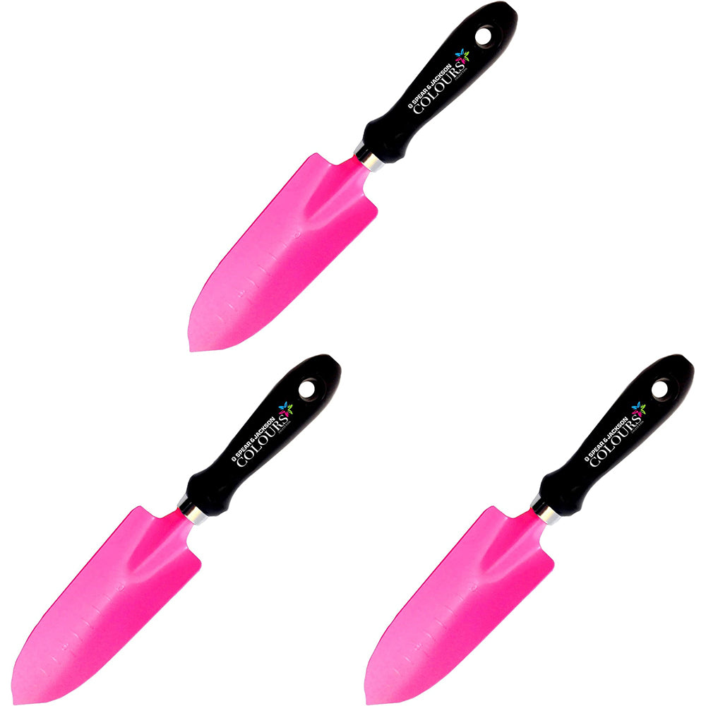 3PK Spear & Jackson Colours Gardening Transplanter - Pink