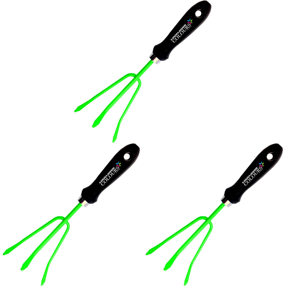 3PK Spear & Jackson Colours Garden Cultivator - Green