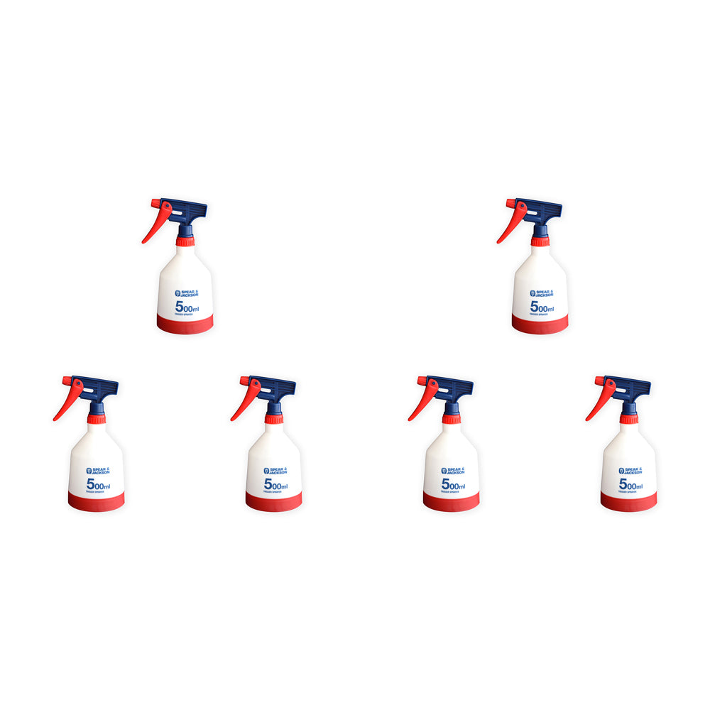 6PK Spear & Jackson Trigger Sprayer Adjustable Nozzle - 500ml