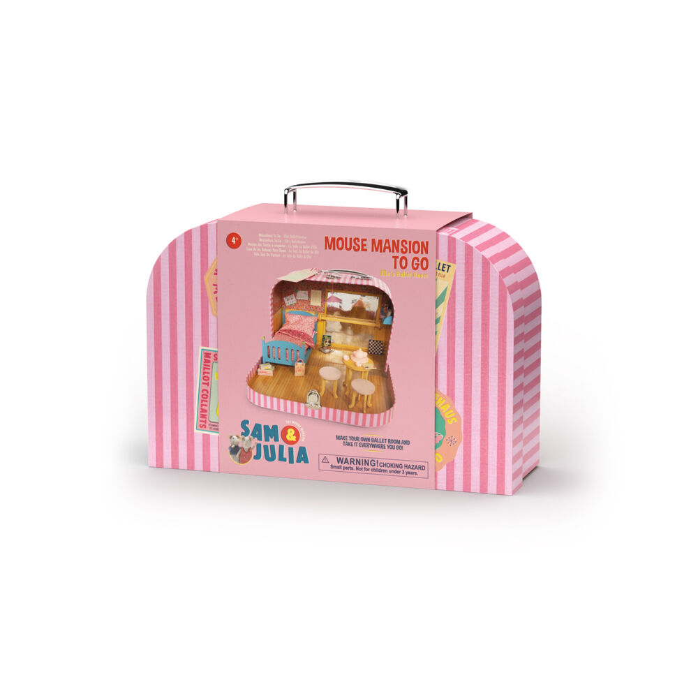 Sam & Julia Mouse Portable Mansion to Go Ellas Ballet Room 4y+