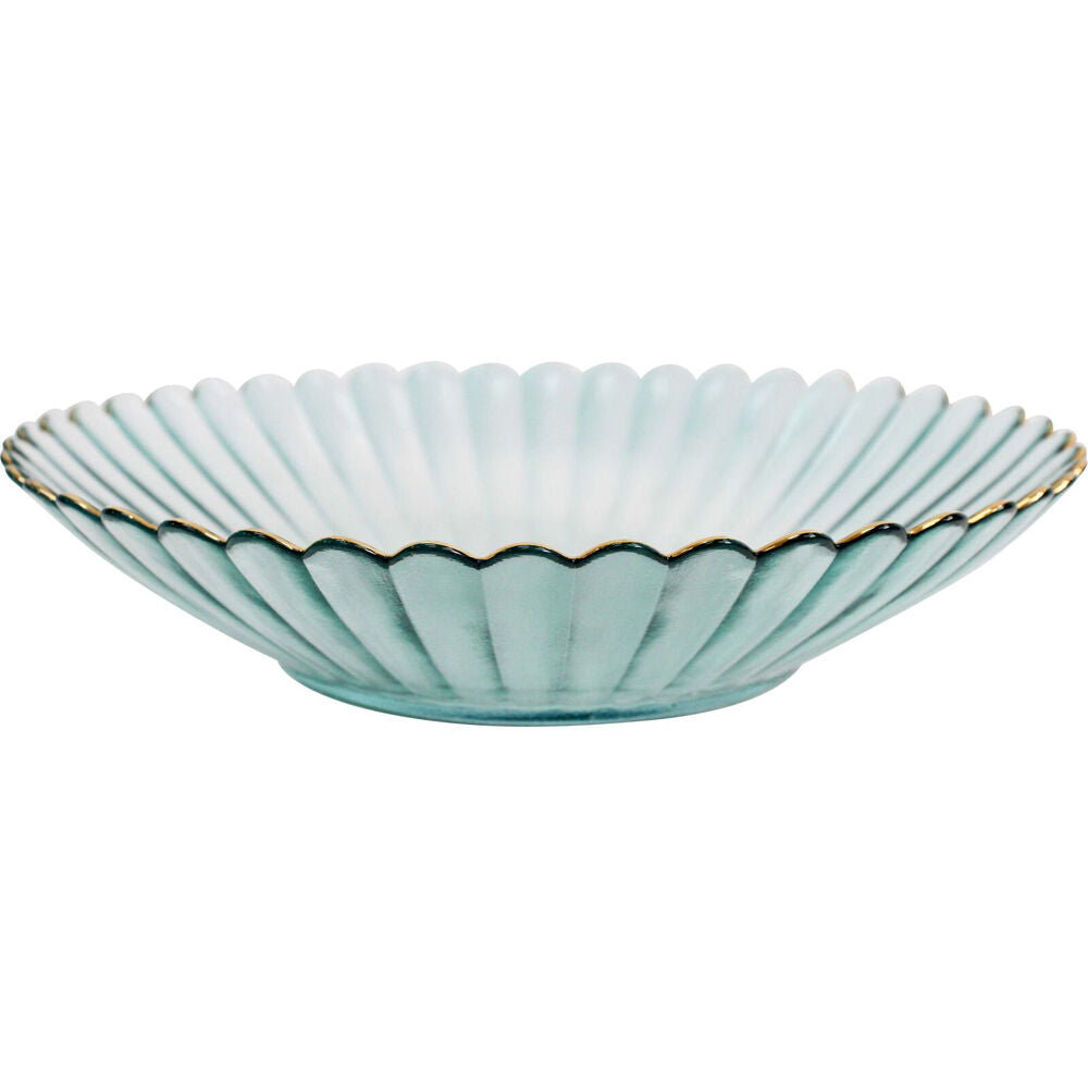 2PK LVD Glass Dish Decorative Home/Dining Tableware Large Mist/Gold