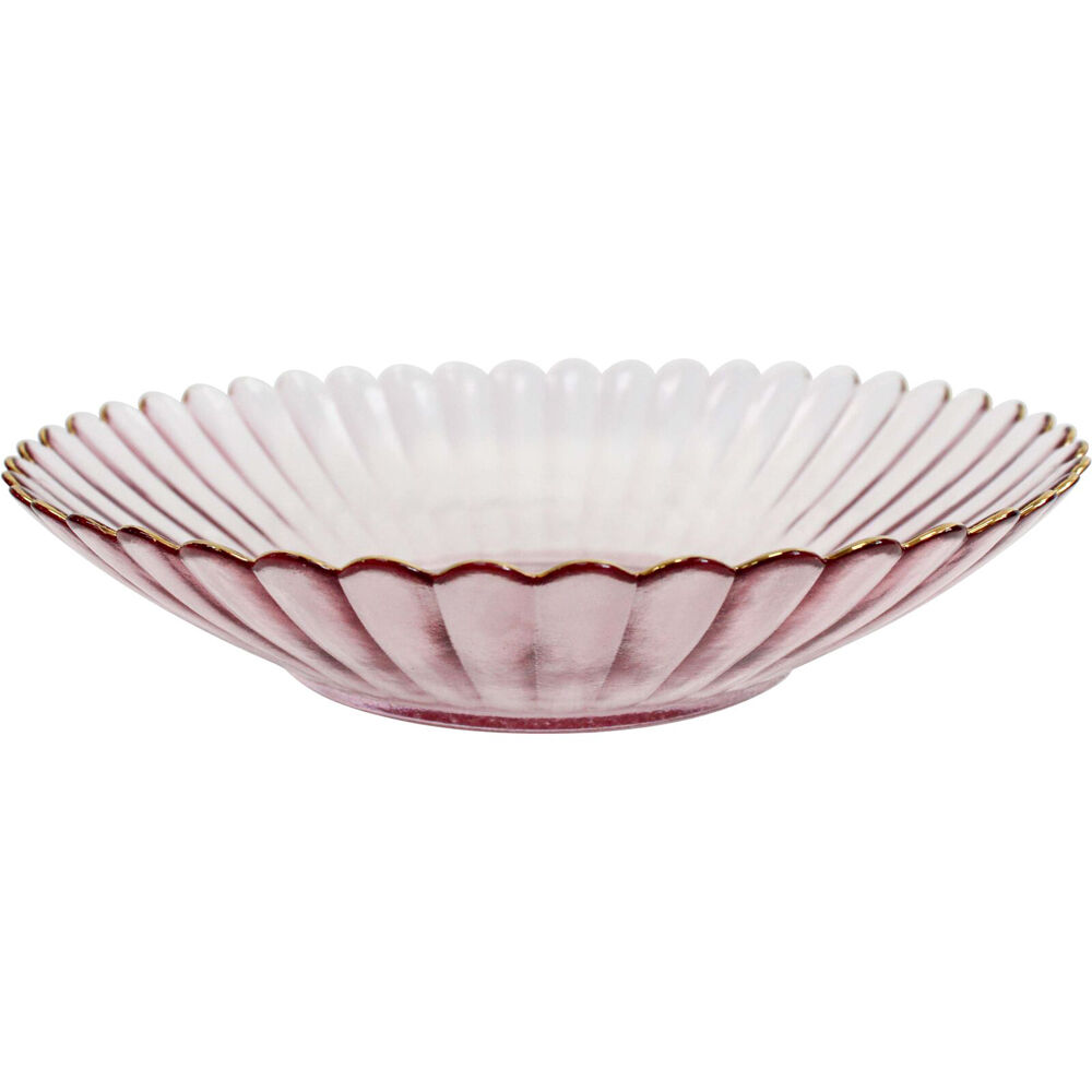 4PK LVD Glass Dish Decorative Home/Dining Tableware Large Plum/Gold