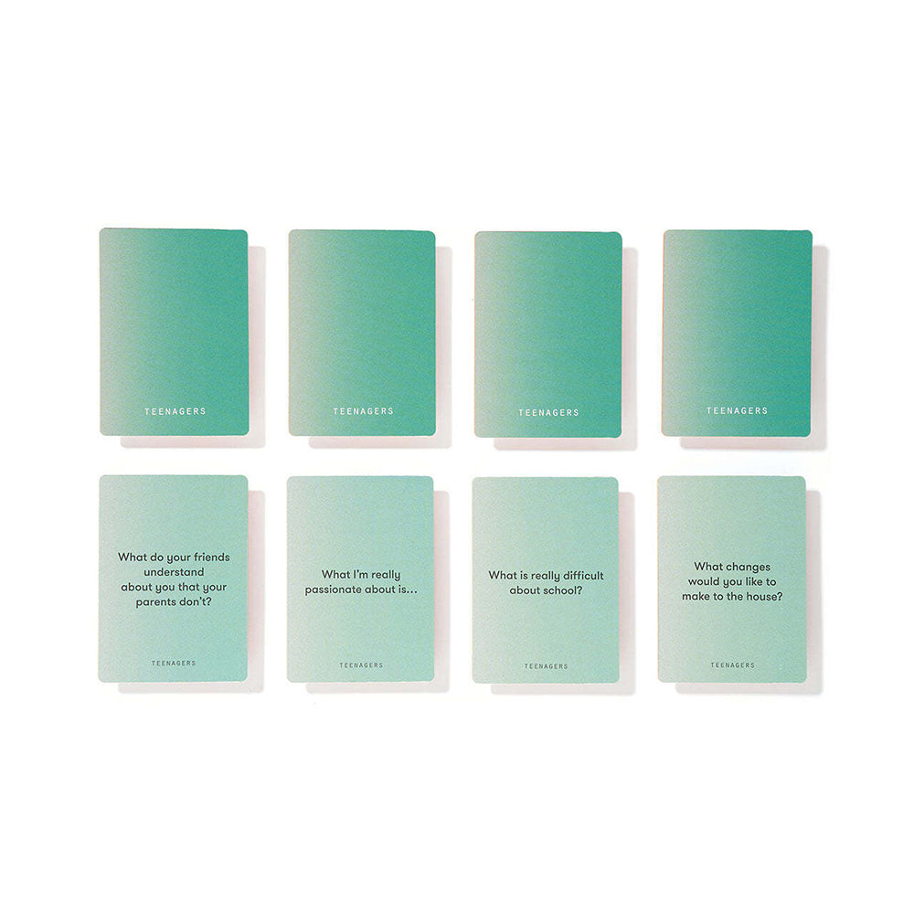 52pc The School Of Life 9cm Parents & Teenagers Prompt Cards Set
