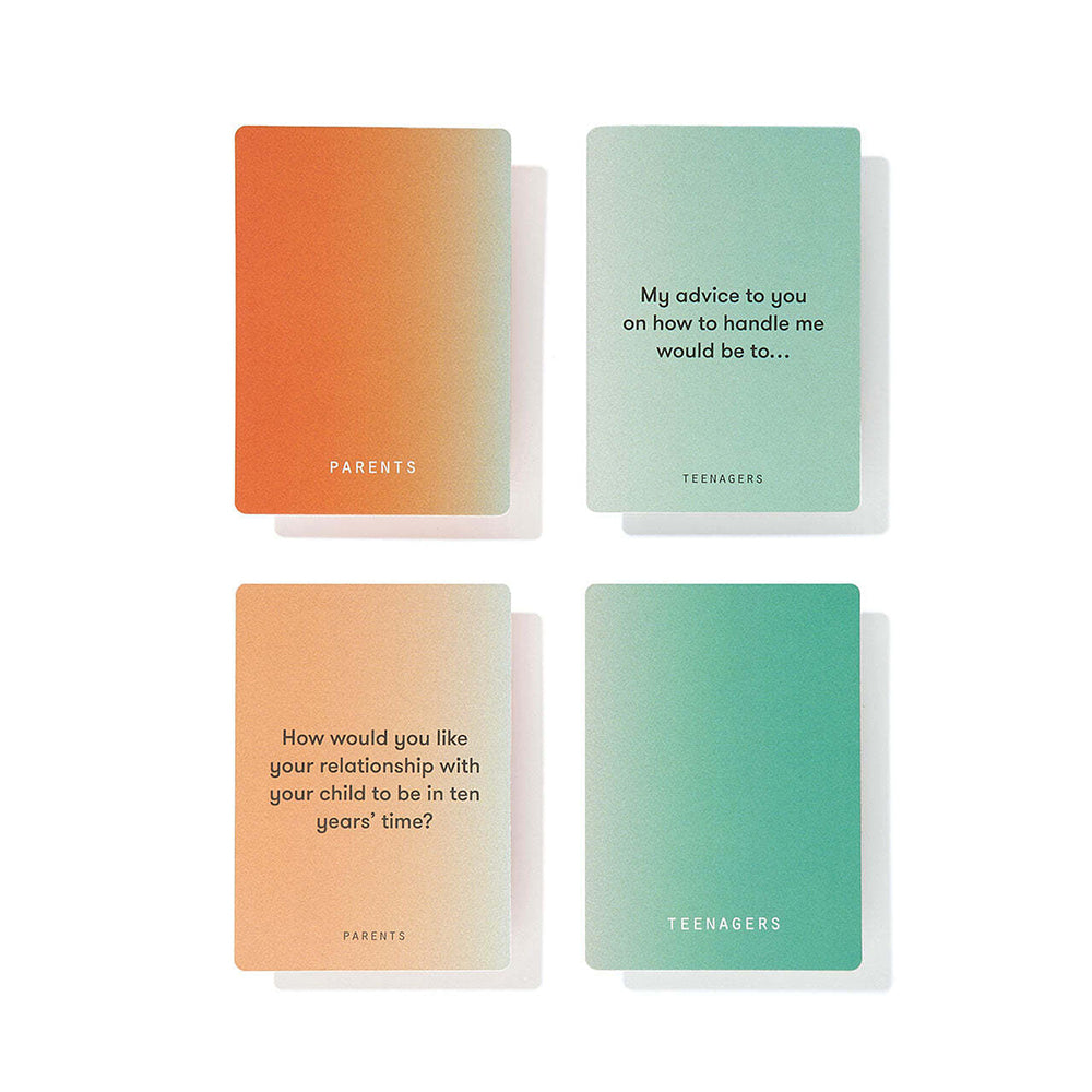 52pc The School Of Life 9cm Parents & Teenagers Prompt Cards Set