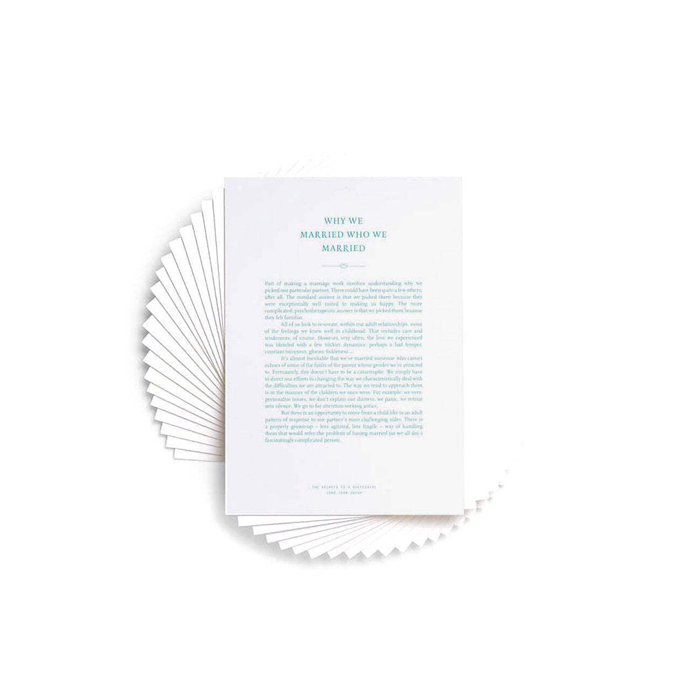 20pc The School Of Life 22cm Paper Cards The Marriage Box