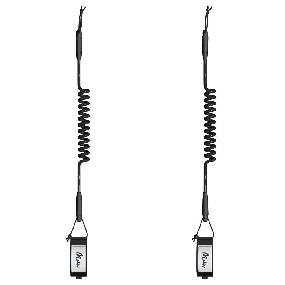 2PK Maddog Basic Lightweight Coiled Bodyboard Bicep Leash Accessory Black
