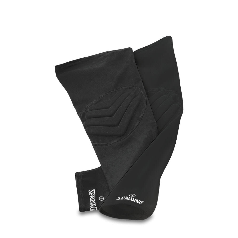 2pc Spalding Adults Padded Protective Compression Shooting Sleeve Pair Black